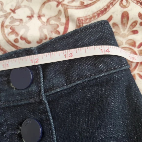 LOFT denim nautical sailor denim skirt, 29", blue - Picture 9 of 11